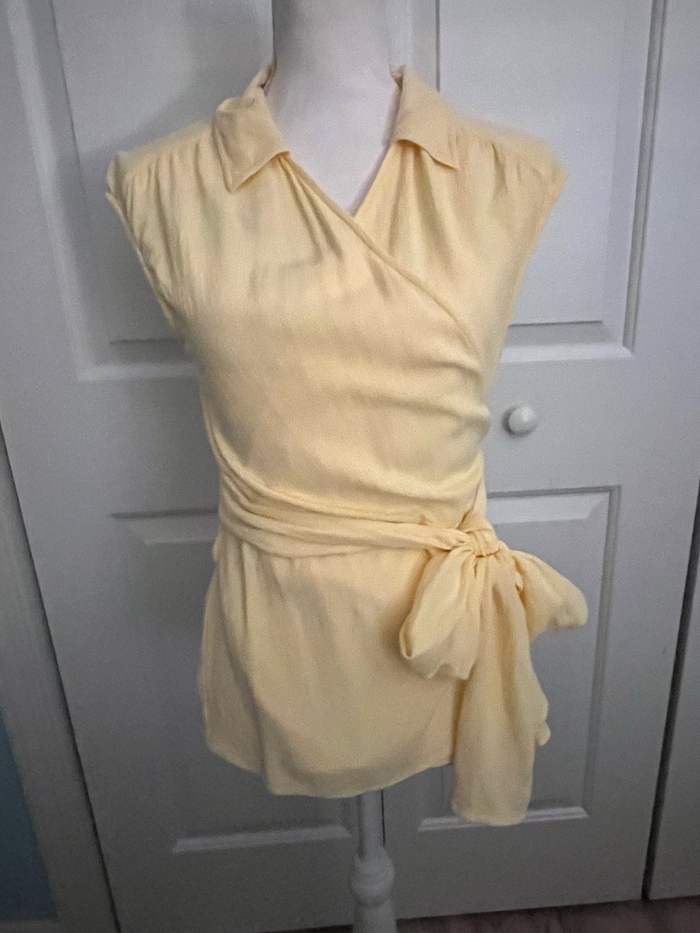 J. Jill Yellow Wrap Shirt with Collar